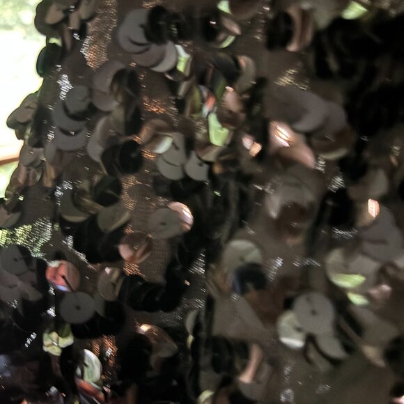 Black Sequin Jacket - As Is Condition Sparkle Blazer - Picture 2 of 5